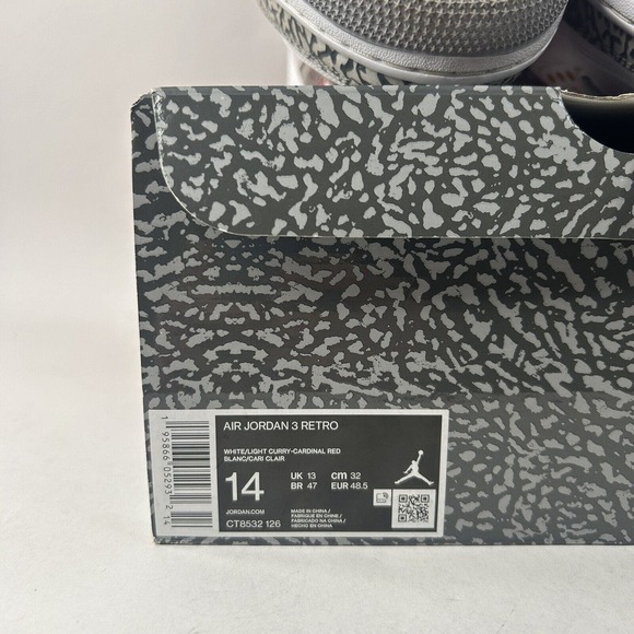 Nike Shoes Air Jordan 3 Retro “Cardinal Red” 2024 - Picture 8 of 8